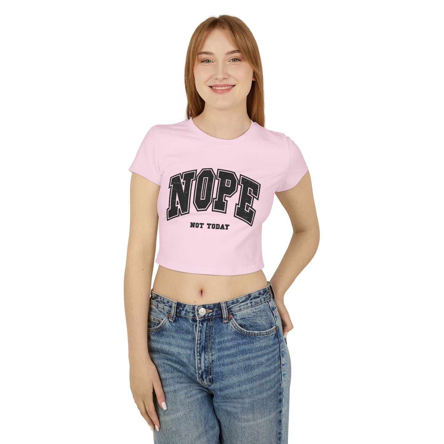 Damen Baby T-Shirt - "NOPE NOT TODAY" Freizeitshirt