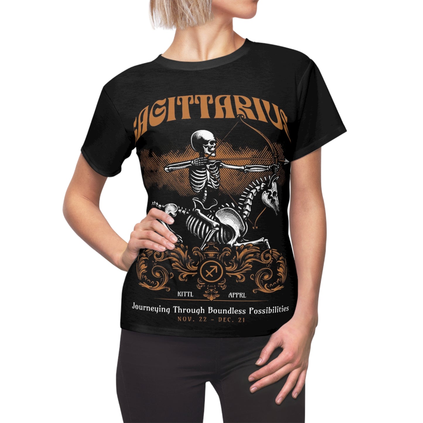 Sagittarius Women's Zodiac Tee-Journey Through Boundless Possibilities