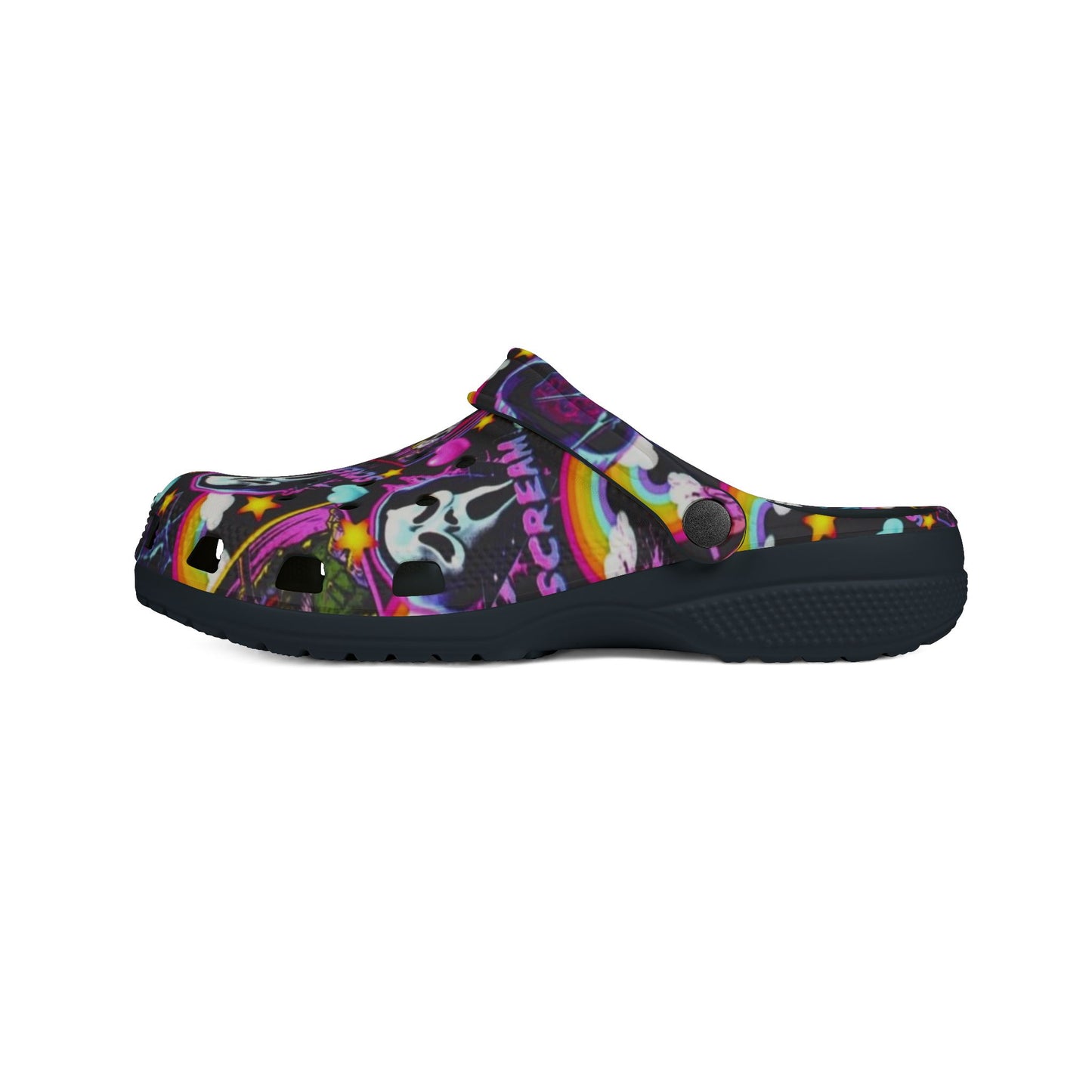 SCREAM Mask Halloween Inspired Clog Shoes