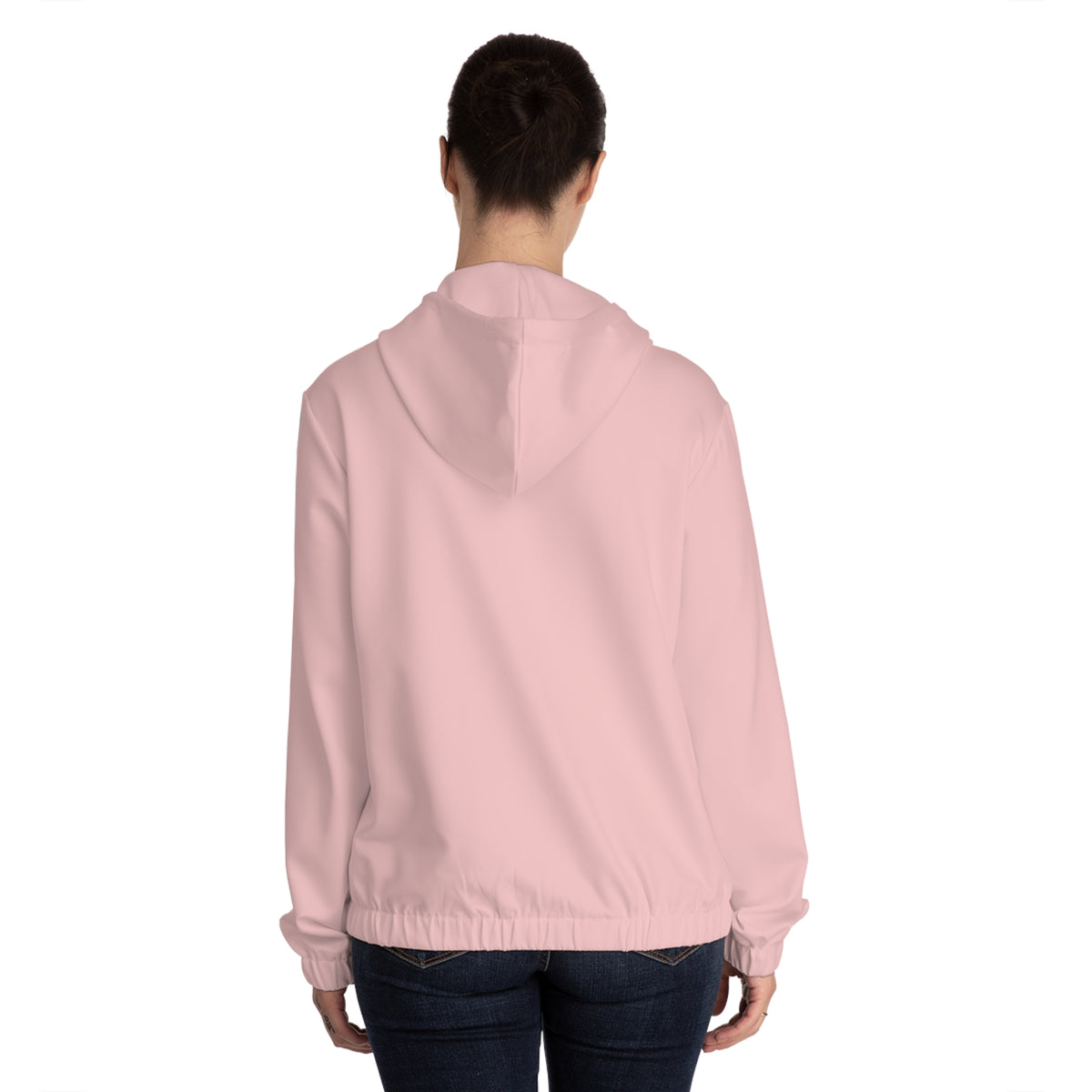 Breast Cancer Awareness Pink Zip-Up Hoodie — "In October We Wear Pink" Floral Design