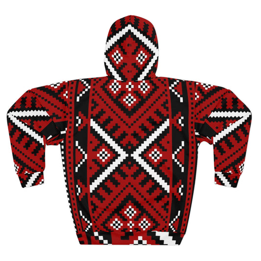 Cozy Tribal Print Hoodie for All Seasons, Unique Sweatshirt, Gift Idea for Her, Him, Warm Layer for Winter, Ethnic Style Pullover