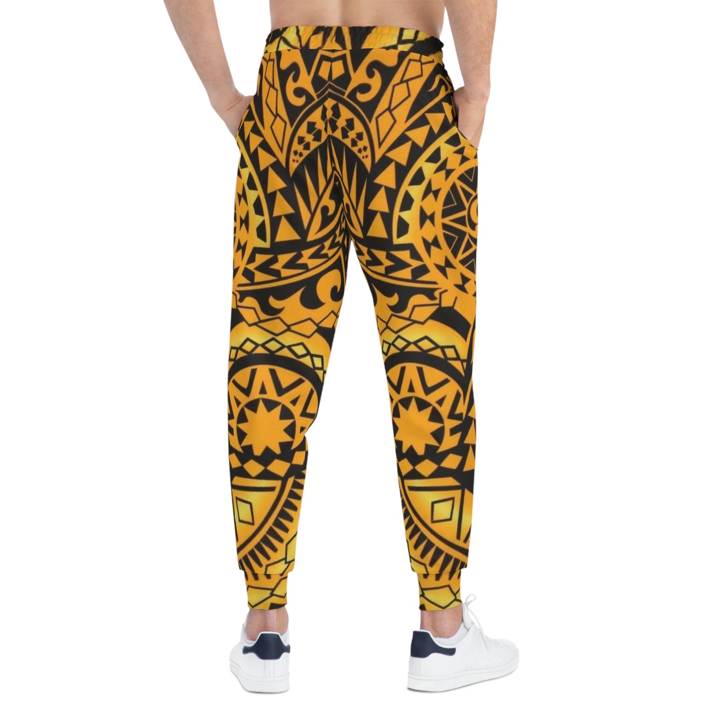 Tribal Print Athletic Joggers, Cozy Workout Pants, Bohemian Lounge Wear, Yoga Joggers, Unique Activewear