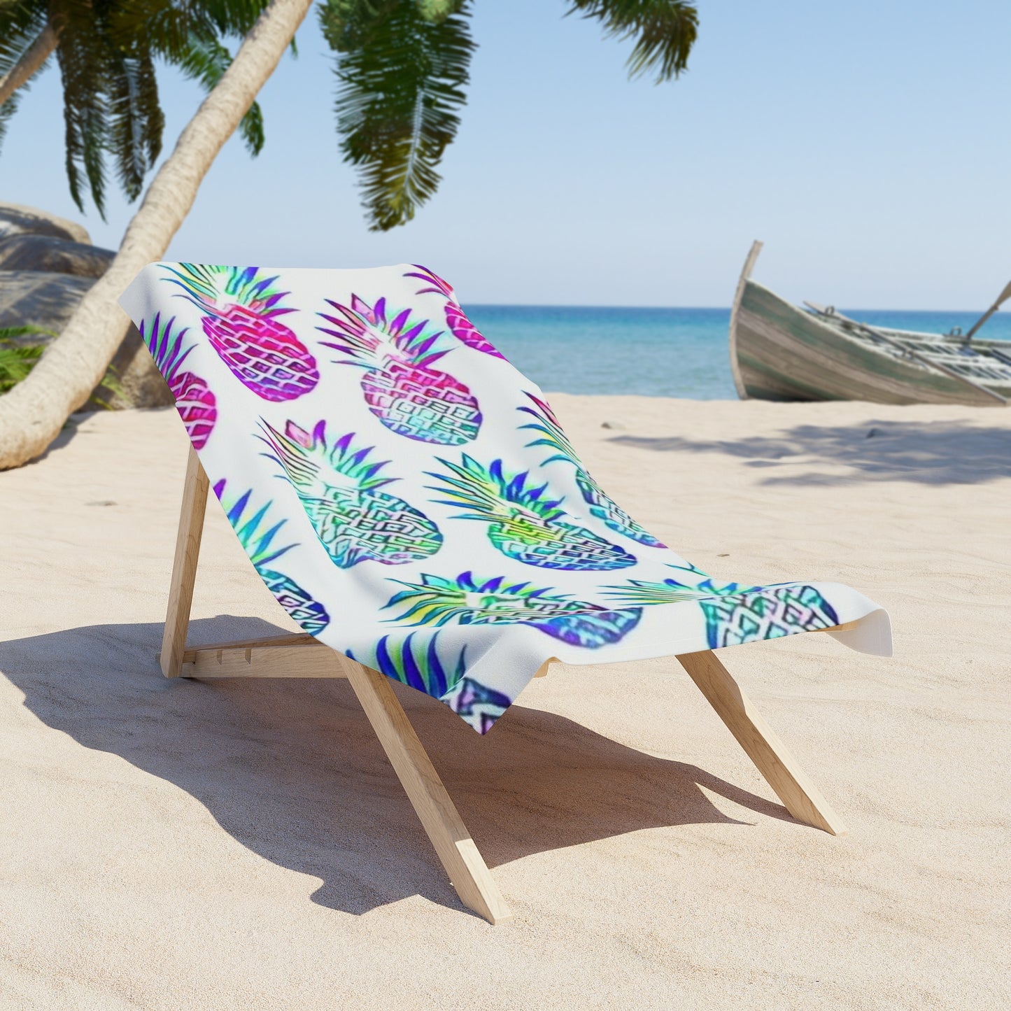 Tropical Pineapple Beach Towel – Colorful Summer Vibes for Pool Parties & Beach Days