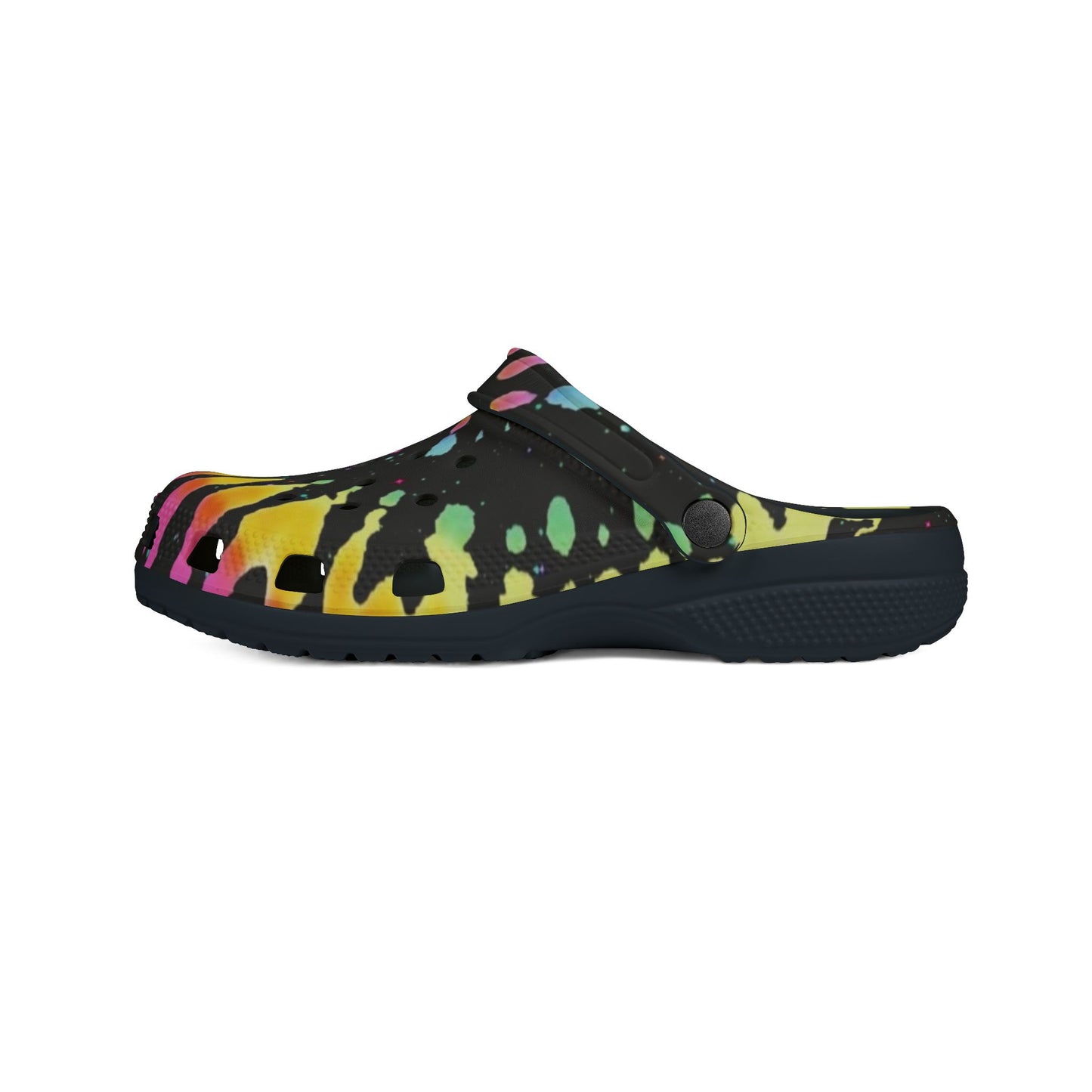 Vibrant Reverse Tie-dyed Clog Shoes
