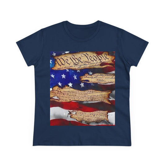 Patriotic Women's T-Shirt - We the People Design, USA Independence Day, Casual Wear, Gift for Her, Fourth of July Shirt