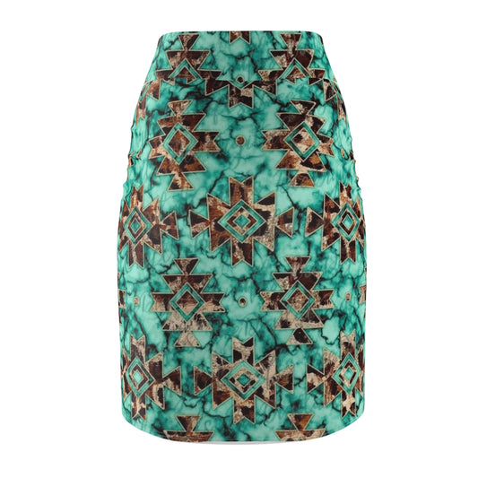 Ethnic Print Women's Pencil Skirt - Stylish & Versatile
