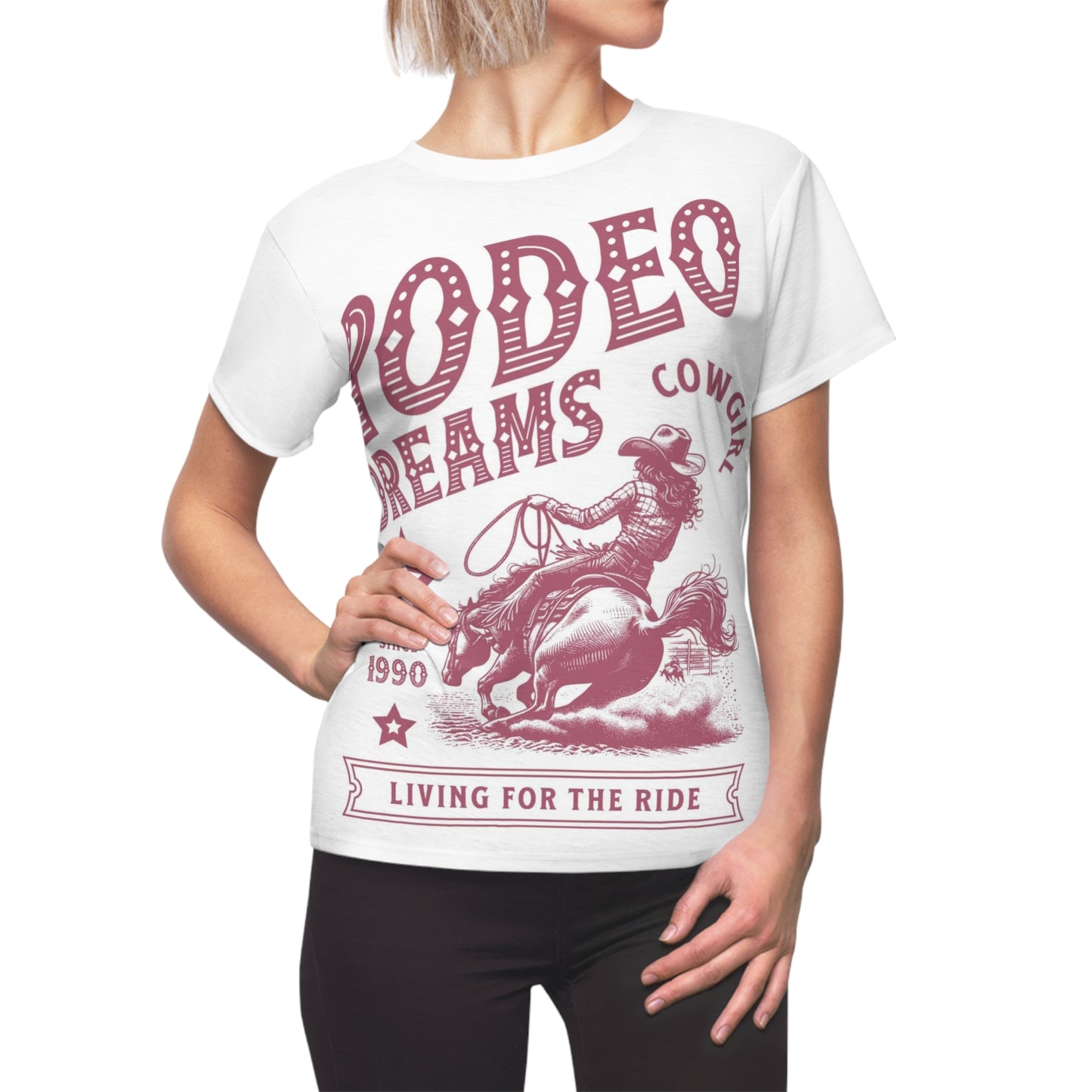 Rodeo Dreams Cowgirl Tee - Living for the Ride Women's T-Shirt
