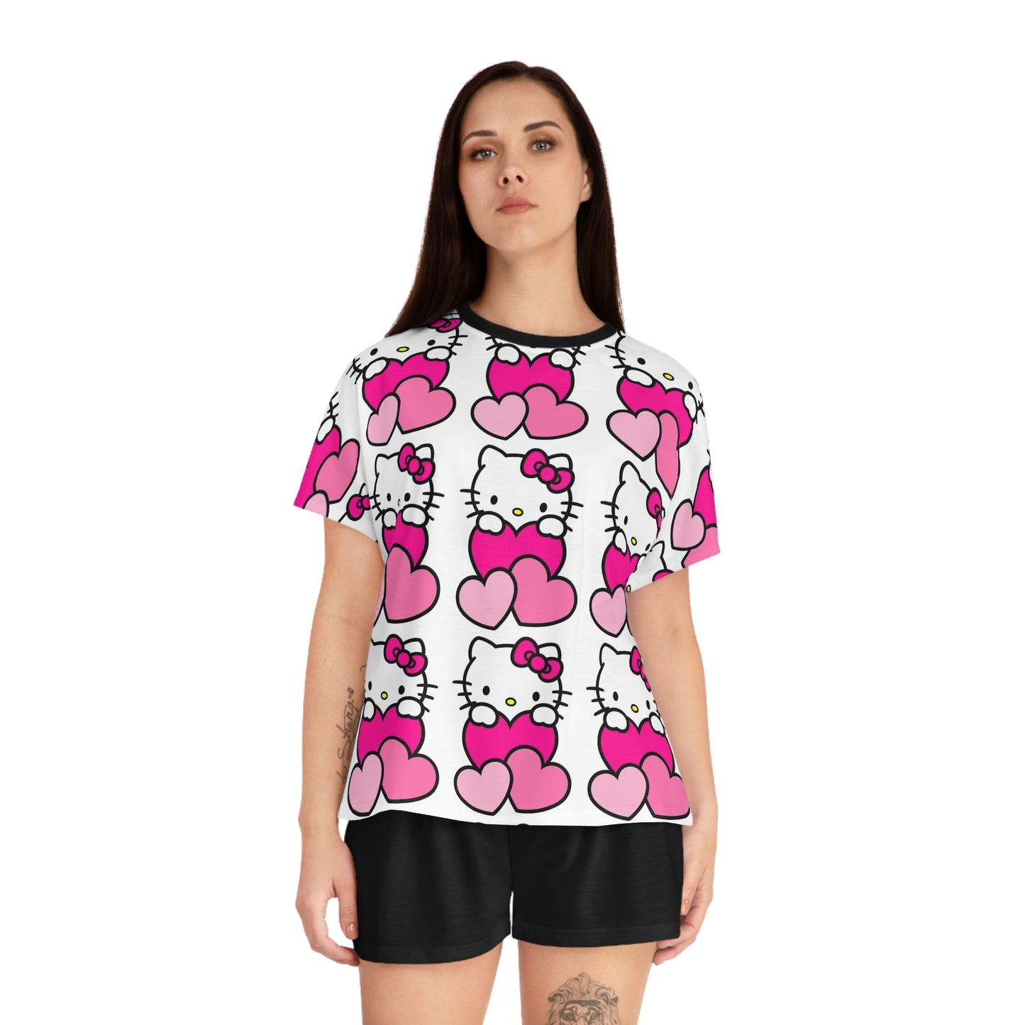 Kurzes Pyjama-Set für Damen (AOP)