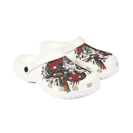 Skull & Floral EVA Foam Clogs - Stylish Comfort for Everyday Wear