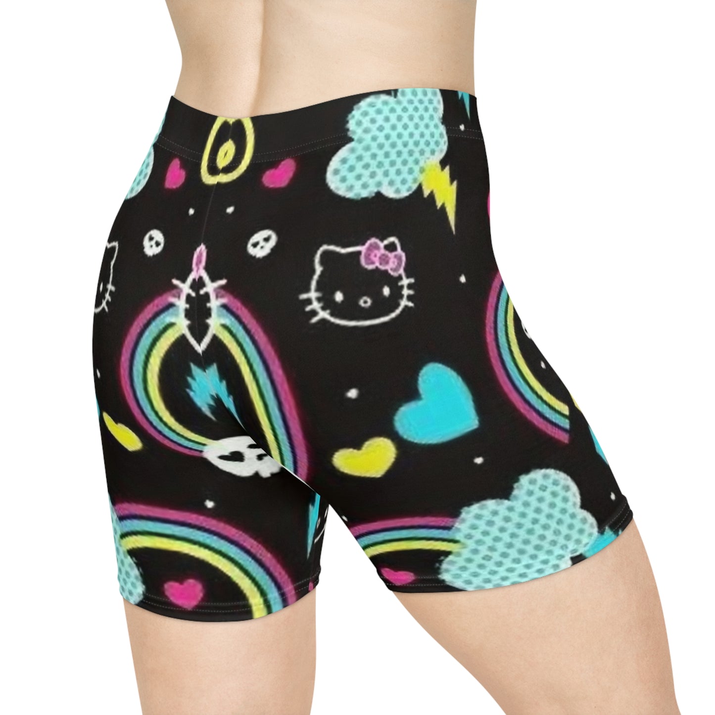 Hello Kitty inspirierte Bikershorts für Damen – Fun & Funky Activewear