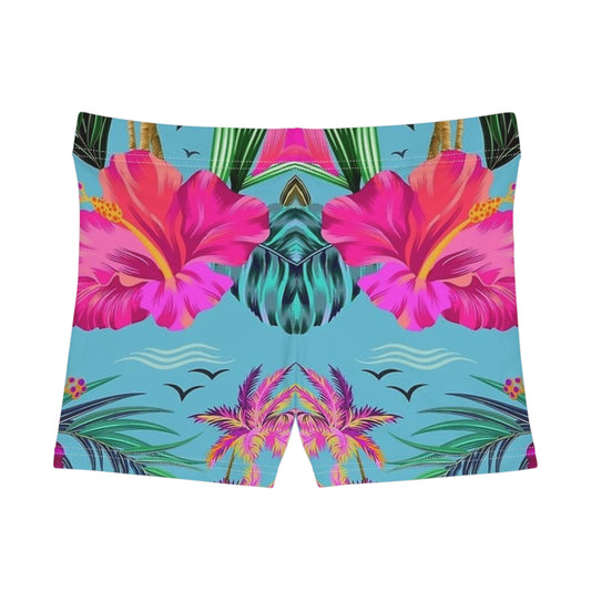 Tropical Floral Print Women's Shorts