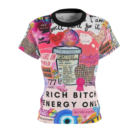 Empowerment Graphic Tee for Women - "Rich Bitch Energy Only"