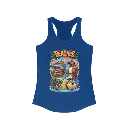 Tropical Beaches Racerback Tank for Women