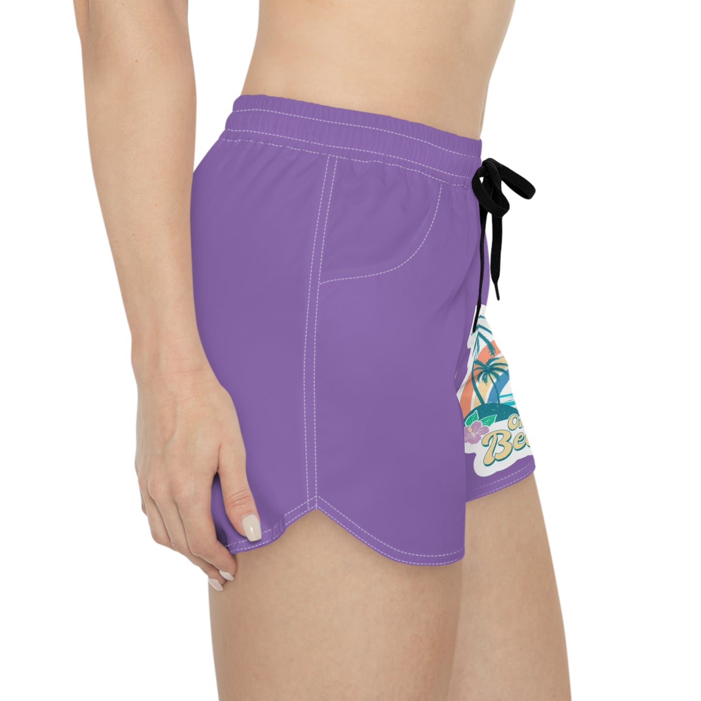 Lässige Strandshorts für Damen – „No Bad Day“-Design