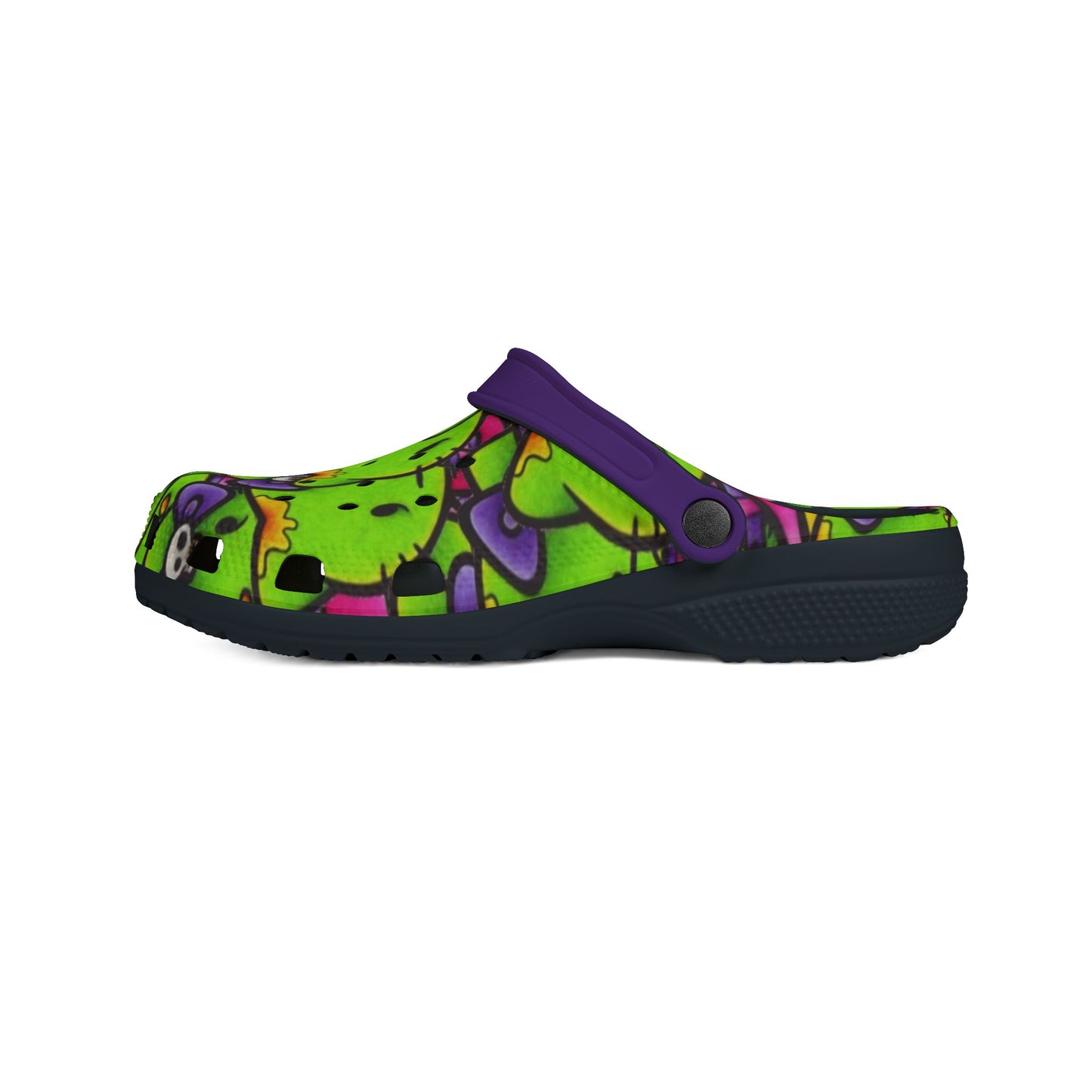 Hello Zombie Kitty Cartoon Inspired Clog Shoes