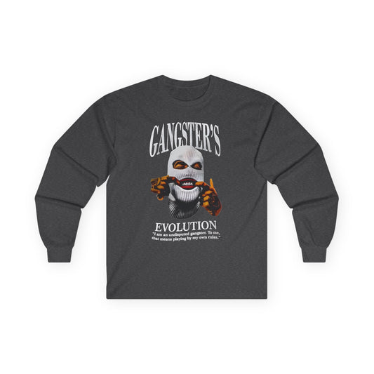 Gangster's Evolution Long Sleeve Tee — Shiesty Mask Graphic Shirt