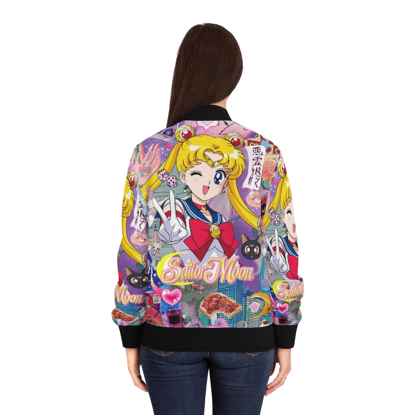 Sailor Moon Collage Bomber Jacket