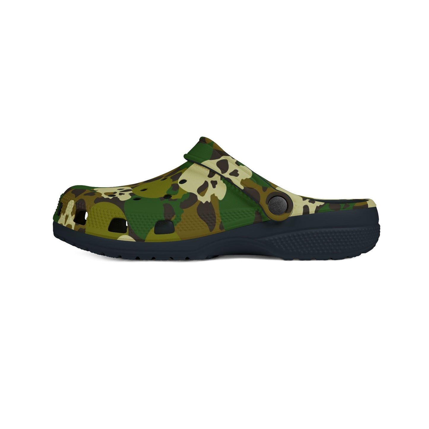 Camouflage Skulls Clog Shoes
