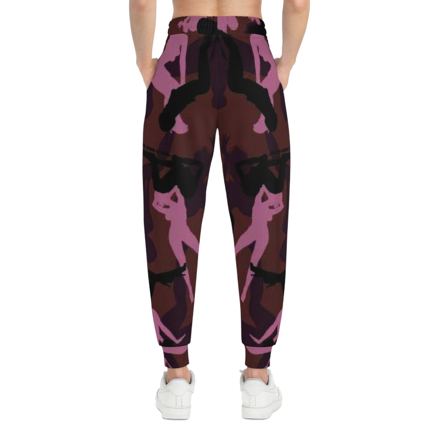 Pink Camo Silhouette Joggers - Women's Athletic Printed Sweatpants