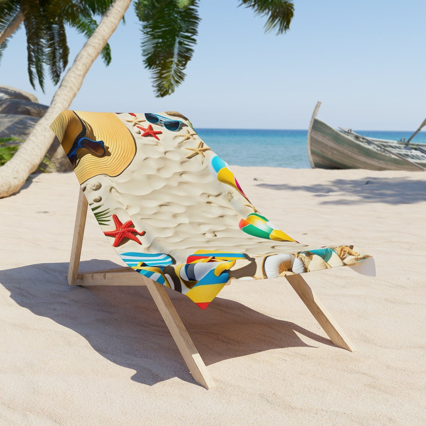 Colorful Paradise Beach Towel - Summer Vibes & Coastal Fun