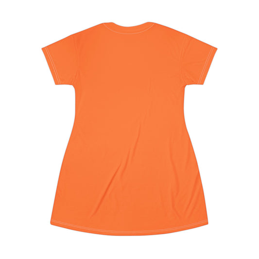 T-Shirt Dress - "Chosen Loved Redeemed" Colorful Faith Graphic