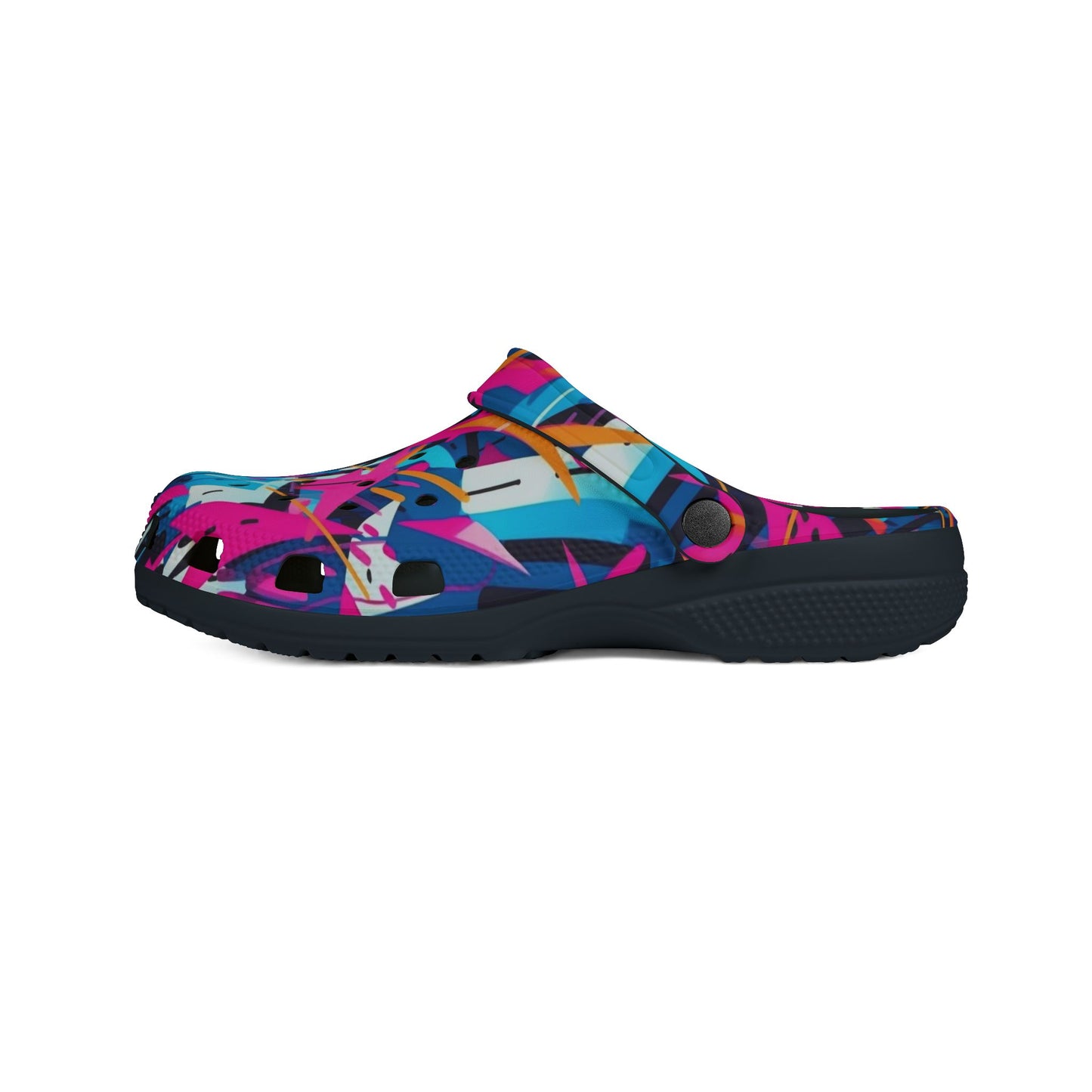 90er Retro Deko Neon Abstrakt Graffiti Clog Schuhe