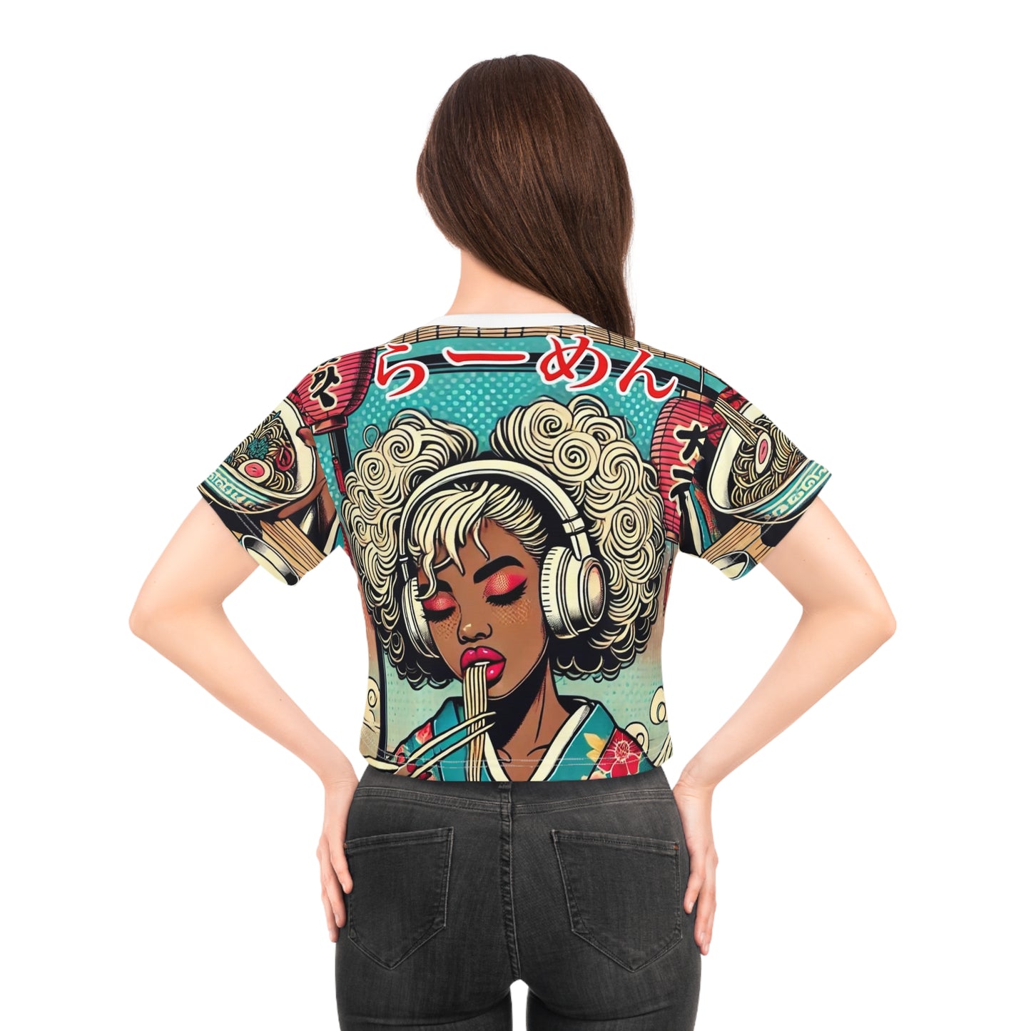 Japanisches Ramen Art Crop Tee – Stylisches Streetwear Top für Food-Liebhaber