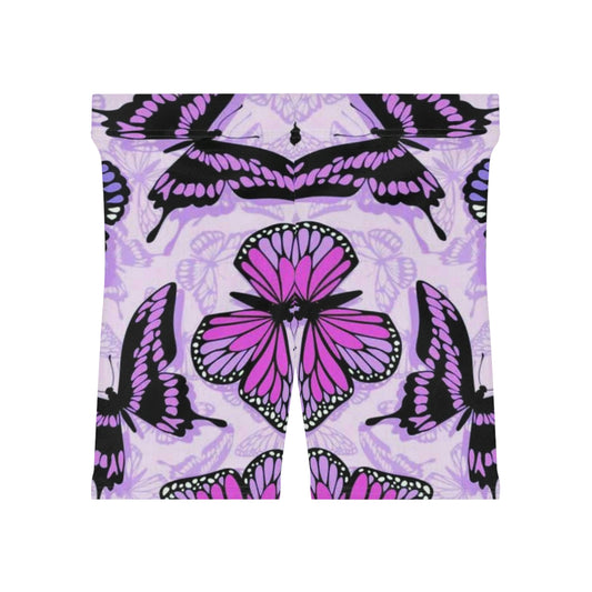 Damen Bikershorts mit Schmetterlings-Print – Stylische Sportbekleidung für Fitness & Freizeit