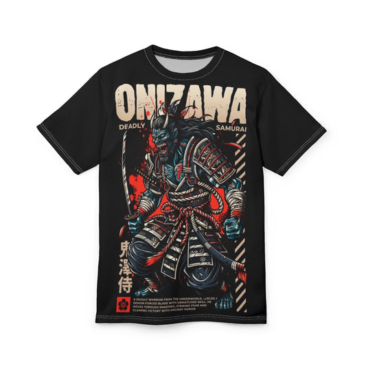 Onizawa Deadly Samurai Unisex Cut & Sew Tee - Graphic Novelty T-Shirt for Anime Lovers