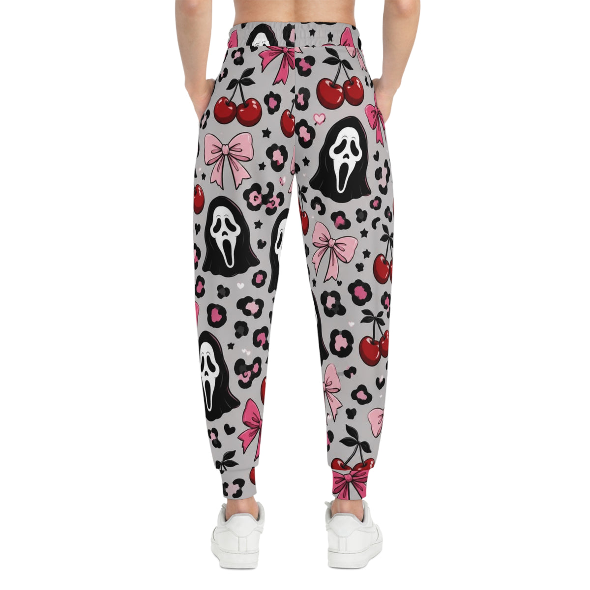 Scream Mask Cherry Leopard Joggers