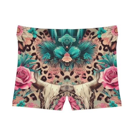 Western Desert Floral Women's Shorts - Trendy Summer Lounge Wear