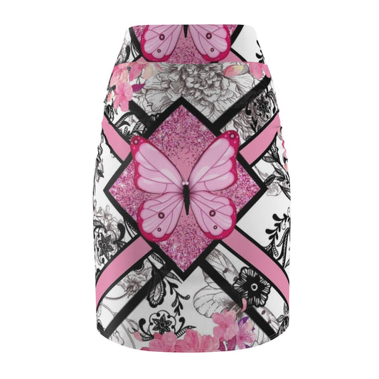 Butterfly Lace Women's Pencil Skirt