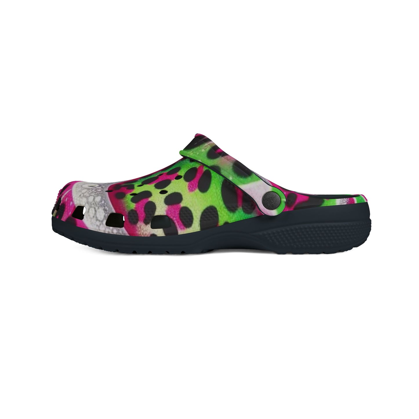 Neon Leopard Print Designer Clogs
