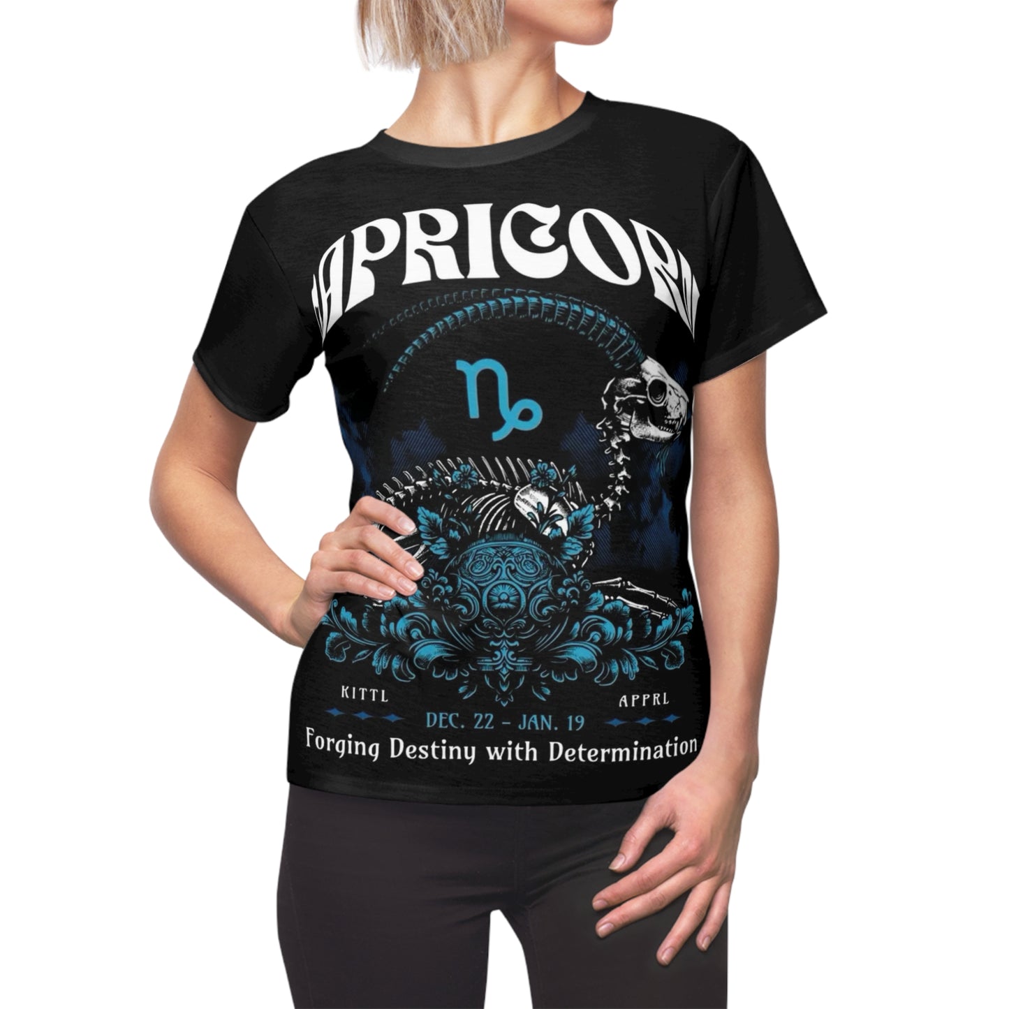 Capricorn Zodiac Women's Tee - Forging Destiny with Determination