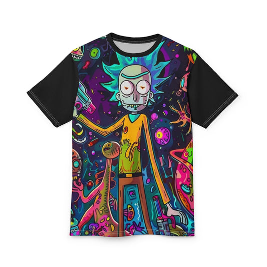 Whimsical Rick & Morty Unisex Tee - Vibrant Cartoon Graphic Shirt