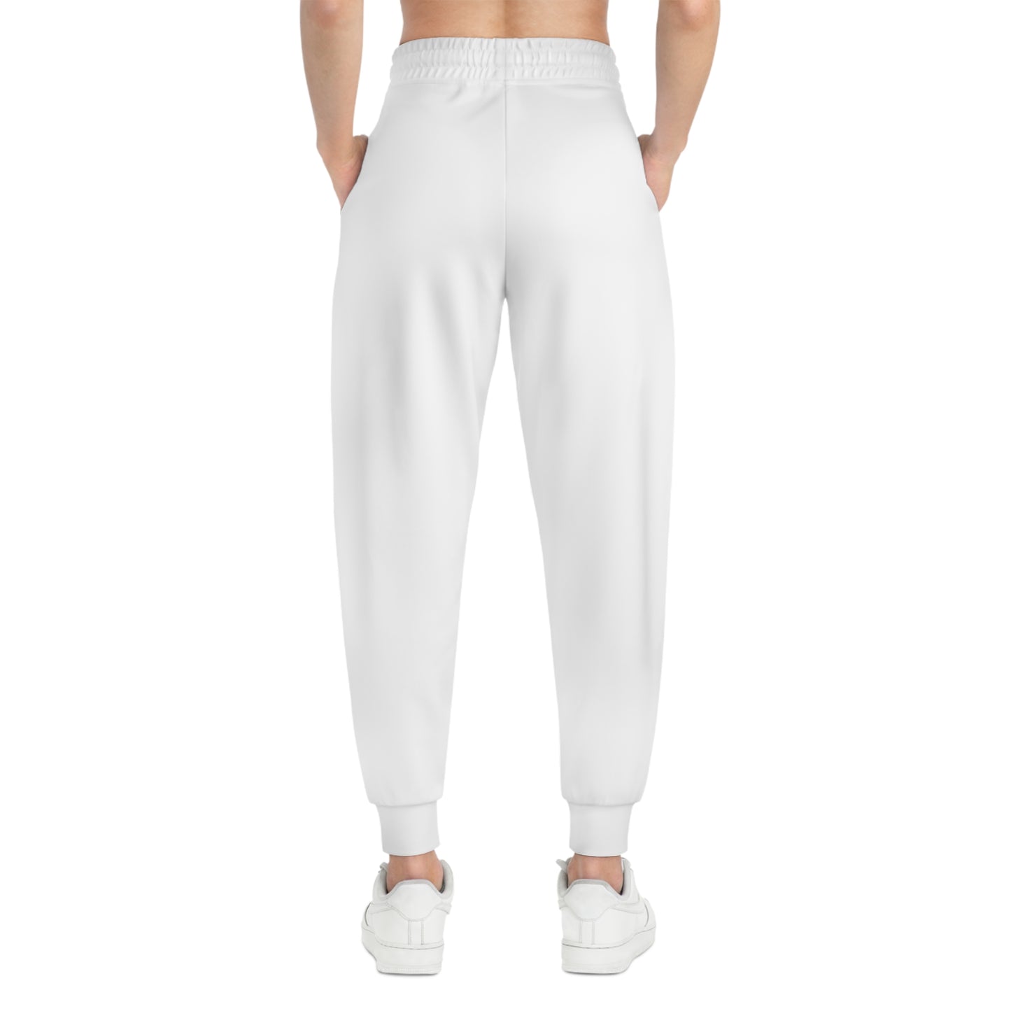 Pink Graffiti Bear Athletic Joggers — "Smile Through The Pain" Streetwear Sweatpants
