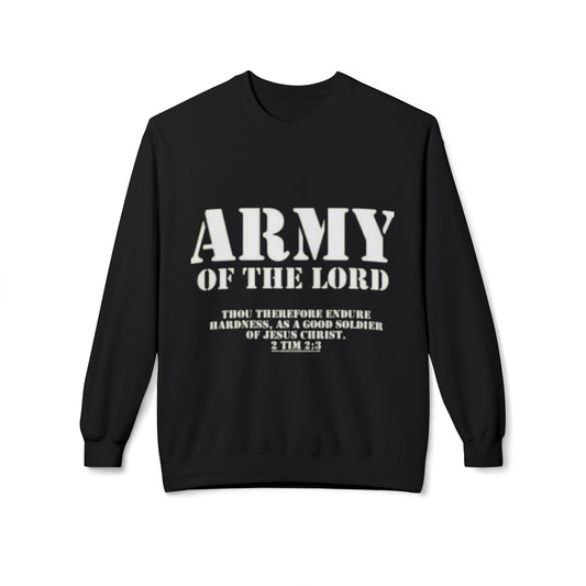 Army of the Lord Sweatshirt — Christian Faith Crewneck with 2 Timothy 2:3 Verse