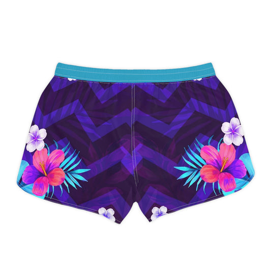 Lässige Shorts für Damen mit tropischem Blumenmuster – Lebendige Sommerstimmung für Strandtage