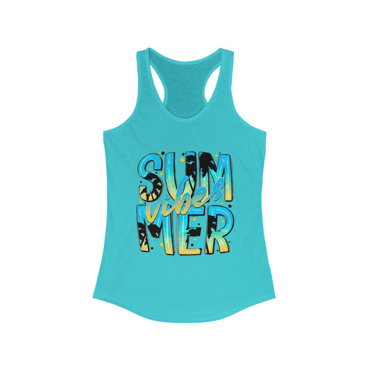Summer Vibes Racerback Tank Top for Women