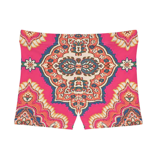 Pink/Multicolor Boho Chic Elegant Stylish Women's Shorts