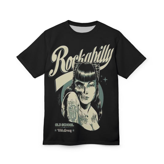 Rockabilly Unisex Tee - Vintage Skull Graphic T-Shirt for Retro Fashion Lovers