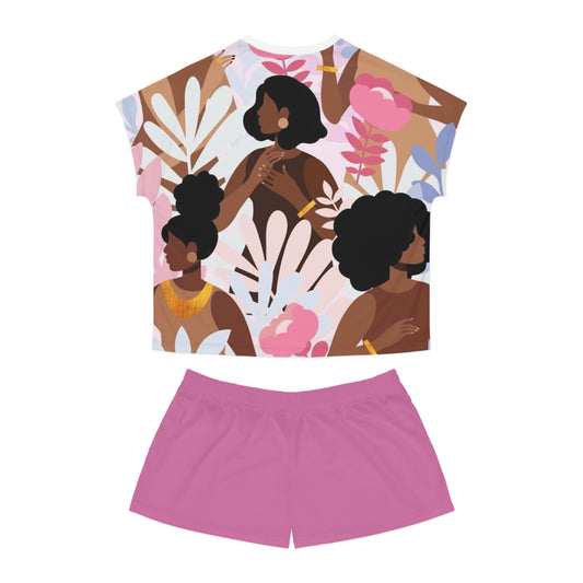 Melanin & Prayers Floral Design Women’s Sleepwear Set