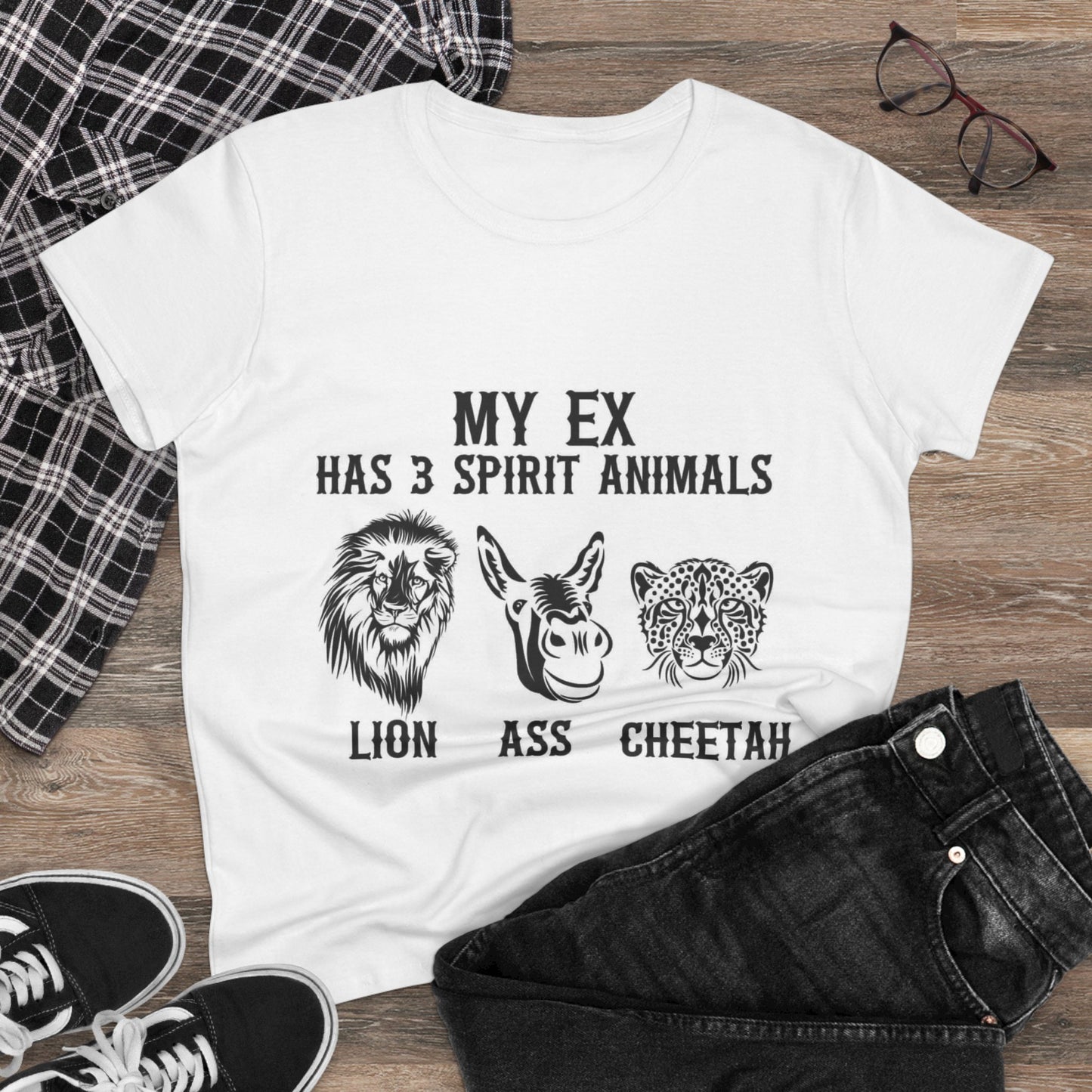 Funny Spirit Animal Tee for Women, Casual Wear, Gift for Friends, Humorous Shirt, Birthday Present, Novelty Clothing