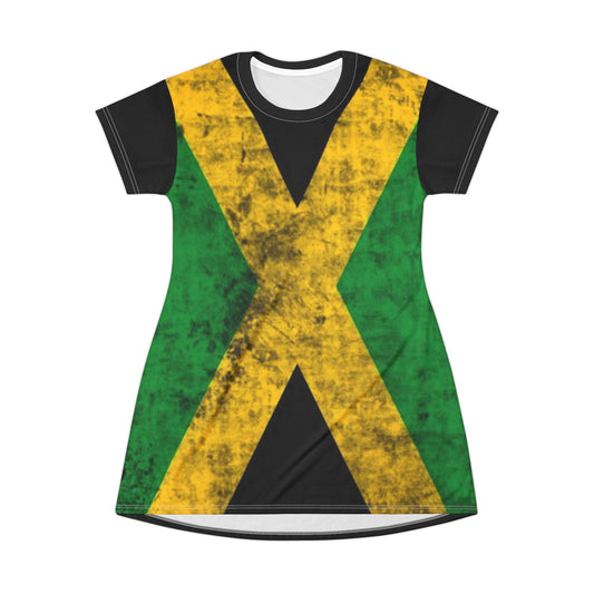 Jamaican Flag Women’s T-Shirt Dress