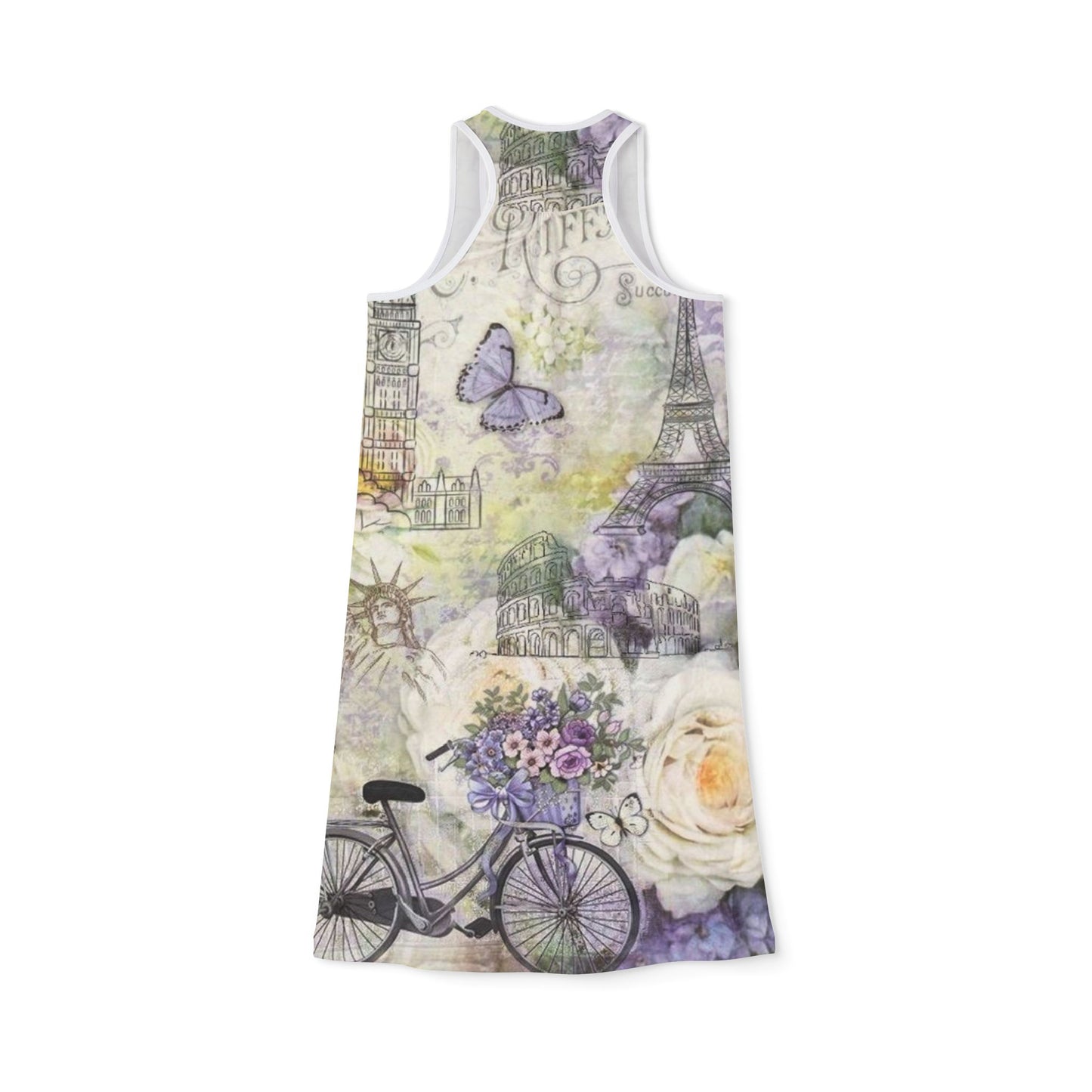 Vintage Paris Purple Spring Women's Summer Dress