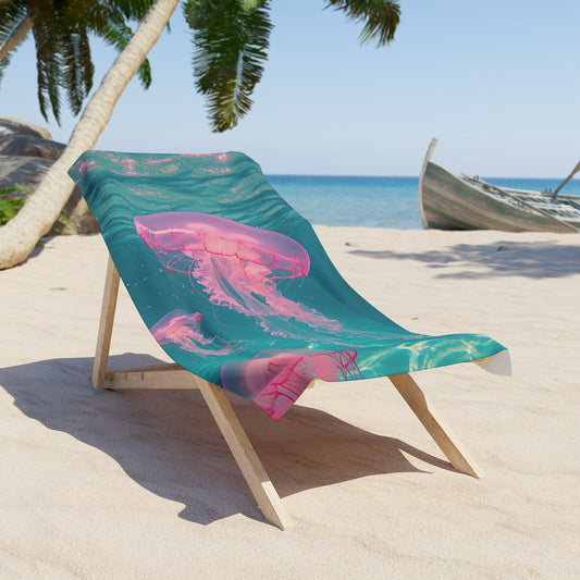Strandtuch mit farbenfrohem Quallenmotiv – perfekt für Sommerspaß und Küstenausflüge