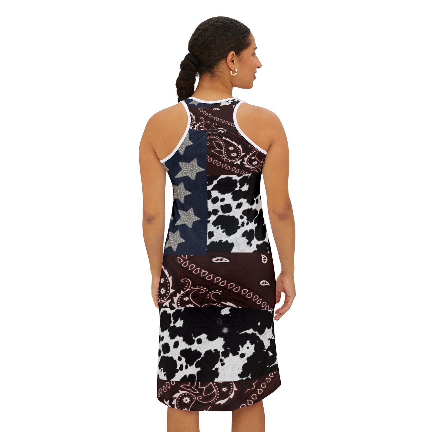 Women's Cowgirl Bandana Flag Racerback Dress