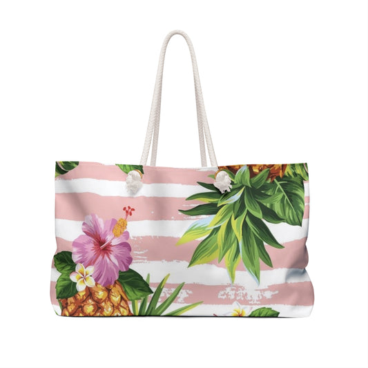 Tropical Floral Vacay Tote Bag for Beach Getaways & Travel