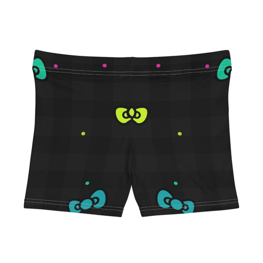 Black Plaid Women's Shorts