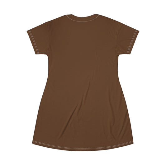 Brown Skinned Girls Printed T-Shirt Dress